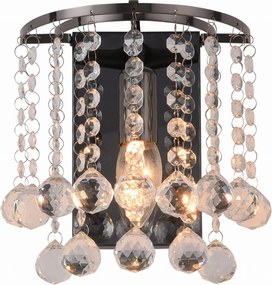 Fali lámpa Reality fekete, ezüst E14 40 W London 227701-29