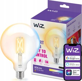 Led izzó E27 G125 7W 60W 2700-6500K Filament Smart WiFi WiZ alkalmazás