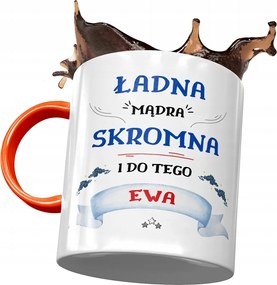 Narancssárga Bögre Éva Barátnő Feleség Ajándék Nyomtatott Fotóval