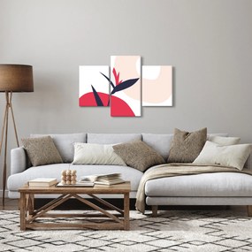Kép - Rózsaszín virágos absztrakció N⁰1 (90x60 cm)