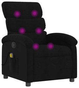 fekete szövet dönthető masszázsfotel