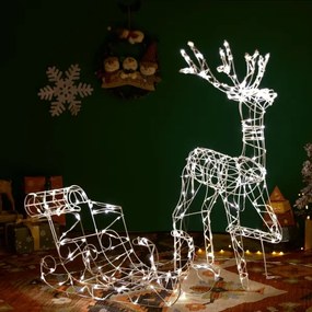 Aigostar-LED Kültéri dekoráció LED/3,6W/31/230V 2700K 90/45cm IP44 szarvas szánnal