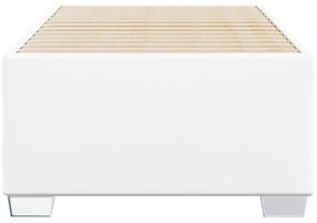 fehér műbőr ágykeret 80 x 200 cm