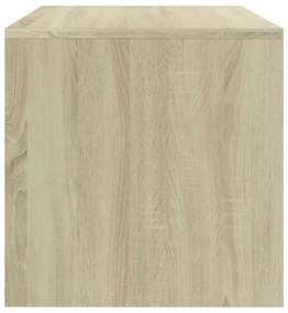 2 db sonoma tölgy színű szerelt fa éjjeliszekrény 40x30x30 cm