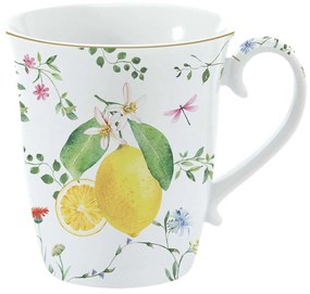 Mediterrán citromos porcelán bögre szett 275ml Fleurs et Citrons