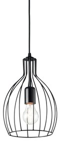 IDEAL LUX AMPOLLA-2 függesztett lámpa E27 foglalattal, max. 60W, 20,5 cm átmérő, fekete 148151