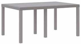 Kert étkező szett 7 pcs Világosszürke Polt rattan