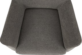 Füles fotel, szürke/fekete, SAMY