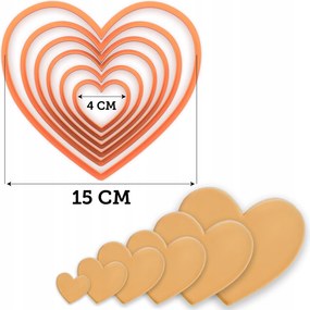 Prémium Valentin Napi Szív Keksz Formák 6 Db-os Készlet