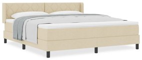 boxspringágy matraccal, krém színben, 180 x 200 cm, szövet