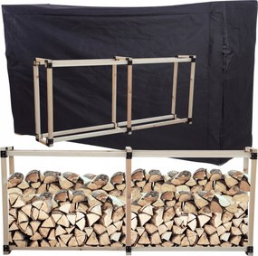 Kandalló fa állvány fa huzattal 1,4 m3 Öko Tömör