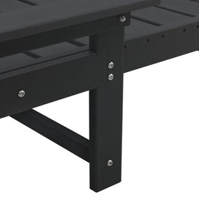 Fekete Napozóágy 53x162x98.5 cm HDPE