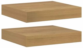 vidaXL Falpolc Falra szerelhető 2 pcs Barna 23 x 23,5 x 4 cm Faanyag
