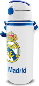 Real Madrid Emblem alumínium szívószálas kulacs akasztóval 600 ml