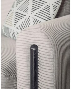 Bézs kordbársony kinyitható-tárolóhelyes kanapé 244 cm Arcadova – ELTAP