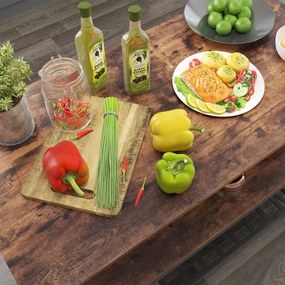 MARGE konyhai polcos állvány barna/fekete