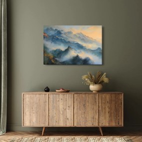 Kép - Festett hegyi táj (90x60 cm)