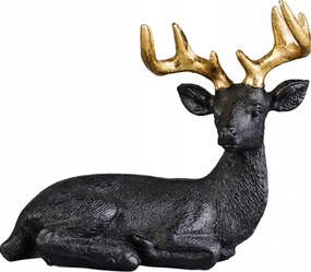 Dekoratív karácsonyi rénszarvas figura Livarno Home fekete-arany