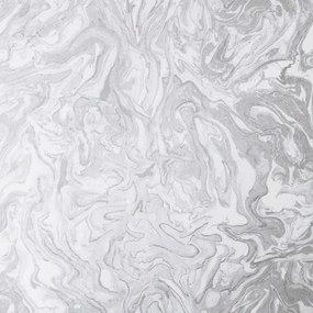 Arthouse Signature 1 Liquid Marble fehér-szürke márvány mintás fémhatású papír tapéta – 693901