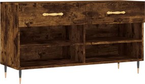 vidaXL füstös tölgy színű szerelt fa cipőpolc 102x35x55 cm