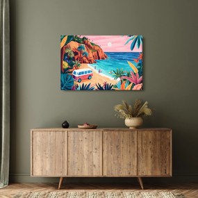 Kép - Lakóautó az óceánnál (90x60 cm)
