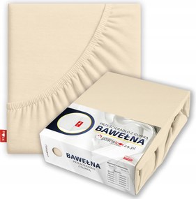 Gumis lepedő 100x200 Vastag Pamut Prémium Oldal 30 cm Elefántcsont