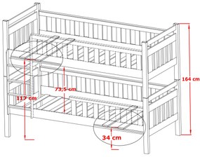 Gyerekágy 90 x 190 cm Tommy (ágyráccsal és tárolóhellyel) (fehér). 1013514