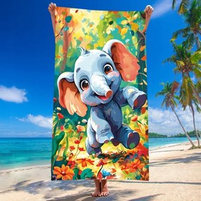 Strandtörölköző FANTEO 100x180 cm színes, 100% mikroszálas