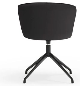 Fekete kárpitozott étkezőfotel szett 2 db-os Add – Teulat