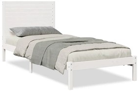 fehér tömör fa extra hosszú ágykeret matrac nélkül 90 x 220 cm