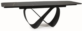 Infinity bővíthető étkezőasztal kerámia fekete 160-240 cm