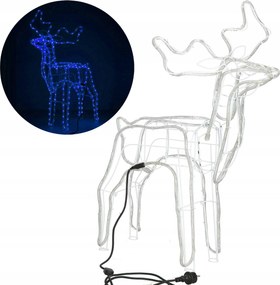 Nagy Világító Rénszarvas 216 Led Fény Kék Karácsonyi Dekoráció Lámpa