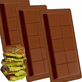 Dubai Csokoládé Forma 3 Db-os Szilikon 22 x 10 cm nagy XXL