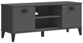 VIKEN antracitszürke szerelt fa cipőtároló pad 106 x 35 x 45 cm