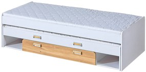 Széthúzható ágy 80 cm Lavendon L16 (ágyrácsokkal) (tölgy nash + fehér). 1042046