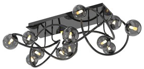 Wofi 9014-1205 - LED Felületre szerelhető csillár NANCY 12xG9/3,5W/230V fekete/króm