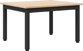 vidaXL Dohányzóasztal Természetes 60 x 50 x 36 cm Tömör fenyőfa