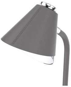 Immax 08972L - FINCH LED asztali lámpa, 9W, 12cm, szürke/krom, dimmelhető