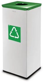 Alda  EKO Square fém szemétkosár szelektív hulladékgyűjtésre, 60 l űrtartalom, zöld%