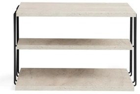 Kis asztal Lifon - Fekete, Travertine