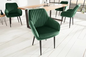 STICH bársony design szék - smaragd