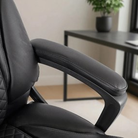 Forgószék fekete színben, műbőr kárpittal. PHONIX