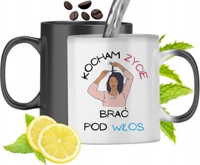 Mágikus Bögre Fodrásznak Színváltós, fényképes nyomattal