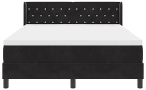 Boxspring Ágy Matrac Kárpit Fekete 140x200 cm