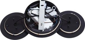 Modern fekete fali lámpa arany színnel, LED-del, 3 lépésben dimmelhető, 3 égős - Sunrise 3