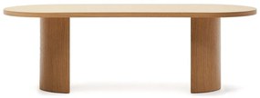Étkezőasztal tölgyfa dekorral 100x240 cm Nealy – Kave Home