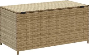 vidaXL vegyes bézs polyrattan kerti tárolóláda 190 L