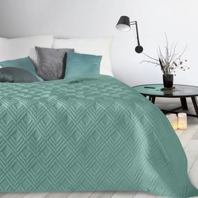 Modern, világos türkizkék ágytakaró mintával Šírka: 220 cm | Dĺžka: 240 cm
