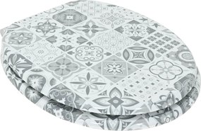 Lágy záródású WC ülőke 2 pcs Kék és fehér porcelán 44 x 38 cm