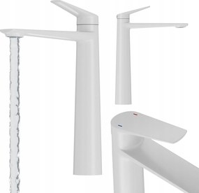 Mosdó Csaptelep Fehér Magas Fürdőszoba Sárgaréz Álló Csaptelep Nave